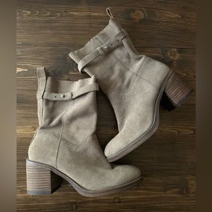 Lucky Brand mid calf suede boots